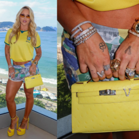 Virginia mostra look para amistoso do Brasil e aposta em bolsa de luxo; saiba o valor
