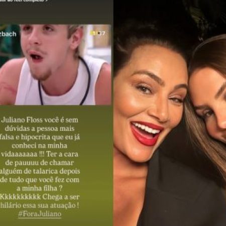 Em defesa da filha, mãe de Vivi Wanderley dispara contra Juliano Floss: “Falso e hipócrita”