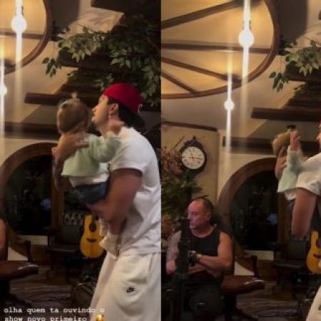 Fofos! Jade flagra Luan Santana dançando com a filha durante ensaio de novo show