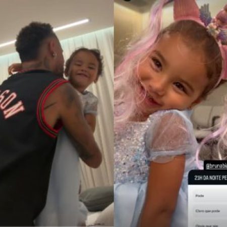 Neymar mostra momento fofo com Mavie e diverte web com pedido da filha
