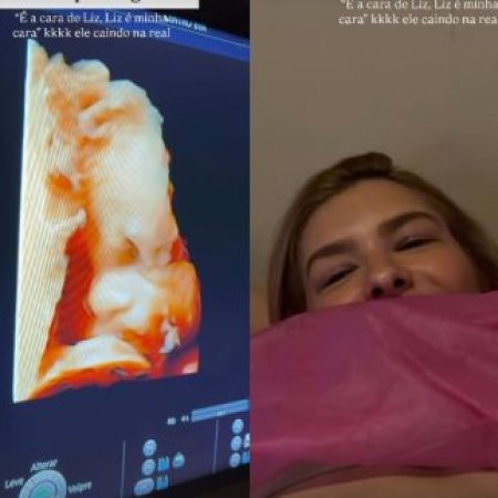 Léo Santana acompanha Lore Improta em ultrassom e brinca: “É minha cara”