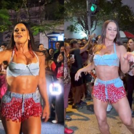 Viviane Araujo, rainha de bateria do Salgueiro, diz que não se sente “rainha das rainhas”