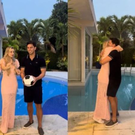 Ex-jogador Amaury Nunes revela sexo do filho com a advogada Gabriela Buraick