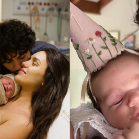 Filha de Nattan e Rafa Kalimann, Zuza completa um mês e ganha presentes de famosos