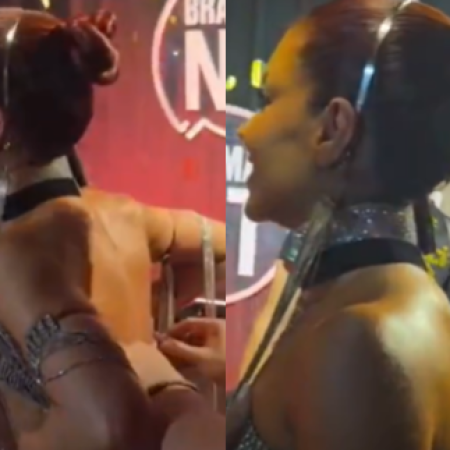 Gkay passa por perrengue com look de Carnaval após top rasgar na Sapucaí