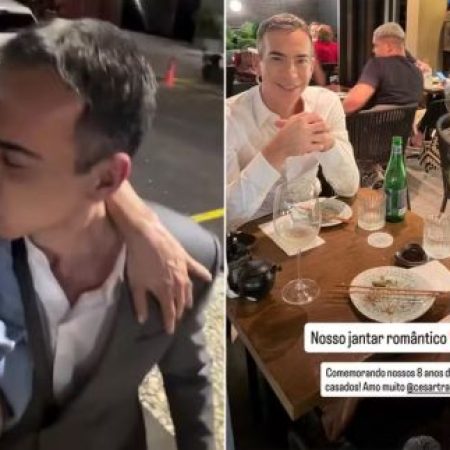 Ponte aérea! Ticiane Pinheiro visita César Tralli no Rio em aniversário de casamento